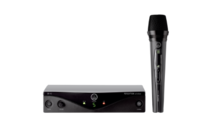 FREQUENCY AGILE WIRELESS MIC SYSTEM INCLUDING SR45 STATIONARY RECEIVER, HT45 HANDHELD TRANSMITTER,